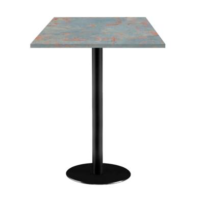 Mange-debout pied noir 60x60cm gris rouille - intérieur - RestooTab