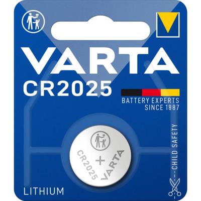 Pile bouton lithium "Electronics" CR2025 3 Volt, 170mAh - VARTA