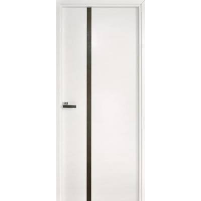 Bloc-porte pleine ZAO SIGNATURE CERAMIQUE à chant droit laqué blanc lisse satiné H.KM1.72 à 110 mm avec insert céramique - 204 x 93 cm - Gedimat - MENUISERIES D'OLT
