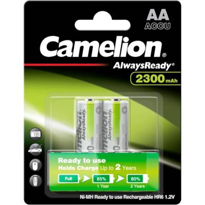 Pack 2 accus LR6 Ready To Use NiMH 2300mAh - CAMELION