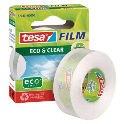 Ruban adhésif Eco & Clear 19 mm x 33 m Transparent - TESA