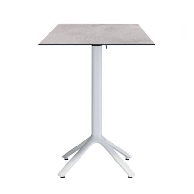 Mange-debout rabattable pied blanc 60x60cm cuma light - terrasse - RestooTab
