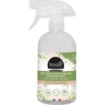 Spray 500 ml Destructeur d'odeurs Désinfectant Bambou Jasmin - BOLDAIR