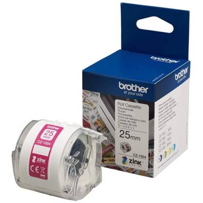 Ruban Zero-ink 25 mm de largeur x 5 m CZ1004 - BROTHER