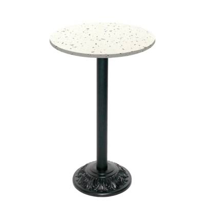 Mange-debout pied noir Ø60cm terrazzo cassata - intérieur - RestooTab