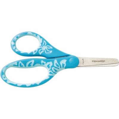 Ciseaux enfants "Bleu turquoise à fleurs" 12 cm coloris bleu turquoise - FISKARS