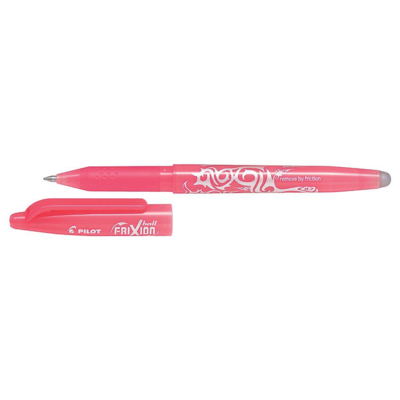 Stylo roller encre gel effaçable FRIXION BALL 07 pointe moyenne rose corail - PILOT