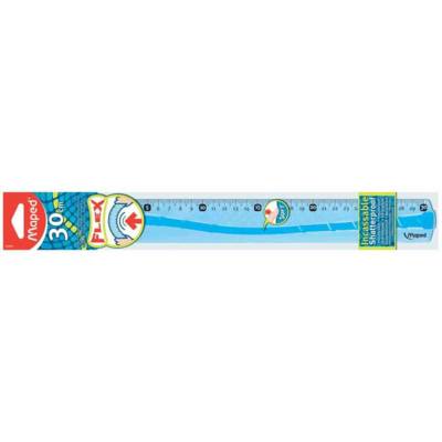Règle plate Incassable Flex 30 cm couleur bleu ou vert - MAPED