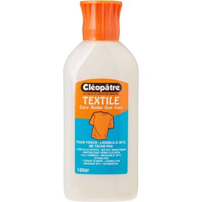 Colle Cléo'Tissus en flacon de 100g avec Embout précision - CLÉOPÂTRE