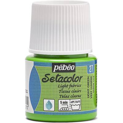 Flacon 45 ml Peinture Setacolor pour tissus clairs VERT LUMIER - PÉBÉO