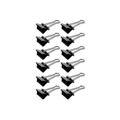 Boite de 12 Pinces double clip 41 mm Noir - MAUL