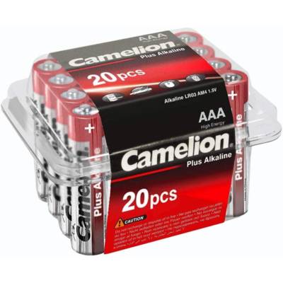 Boîte de 20 piles Plus Alkaline LR03 AAA 1,5V - CAMELION