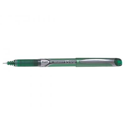 Stylo Roller encre liquide Hi-Tec V5-Grip pointe fine vert - PILOT