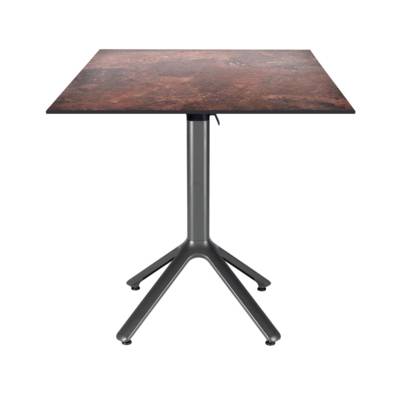 Table rabattable 70x70cm rouille roc - terrasse - RestooTab