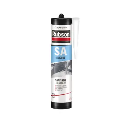 Mastic Silicone Acétique Sanitaire RUBSON - 300ml - blanc - 165170