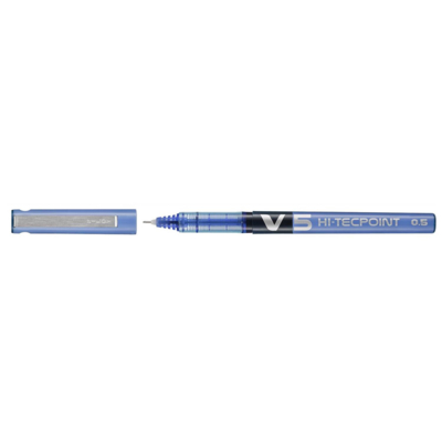 Stylo roller Hi-Tecpoint V5 Encre liquide Pte Fine Bleu - Pilot