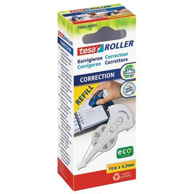 Recharge EcoLogo Cassette Refill pour Roller Correcteur 4,2 mm x 14 m - TESA