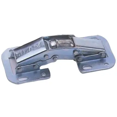 Charnière à plaquer 90° MONIN - avec ressort - acier zingué - 417 210