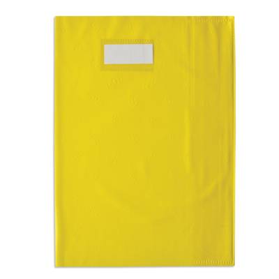 Protège-cahier Styl'SMS 24x32 cm pvc 120 avec Porte-étiquette Jaune - OXFORD