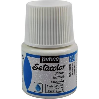 Flacon 45 ml Peinture Setacolor pour tissus clairs Pailletée DIAMANT - PÉBÉO