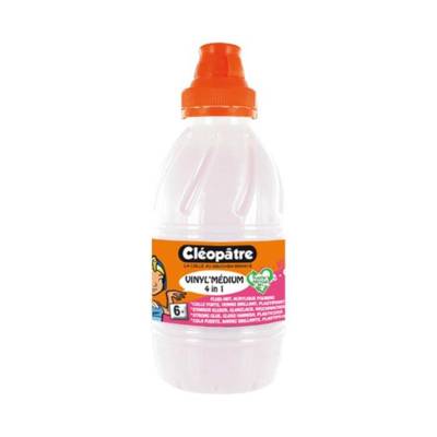 Colle Vinylique 4 en 1 Vinyl'Médium Blanc 500 g - CLÉOPÂTRE
