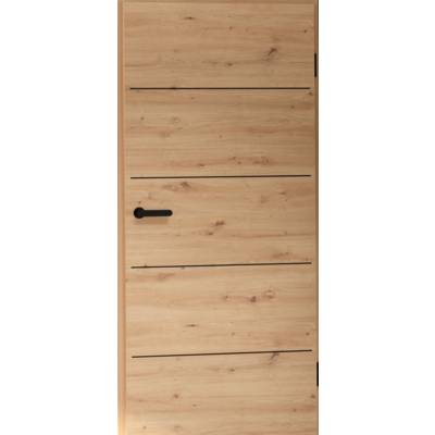 Bloc-porte tubulaire LINEO décor chêne Artis structuré hui.100 à 116 mm - 204 x 73 cm - Gedimat - WESTAG