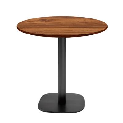 Table pied noir Ø70cm chene hunton - intérieur - RestooTab
