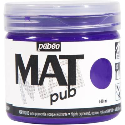 Pot 140ml Peinture Acrylique MAT pub Violet Cobalt - PÉBÉO