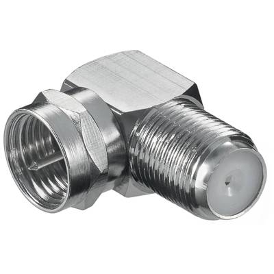 Adaptateur Métal Type F Mâle Femelle Coudé Angle 90° - GOOBAY
