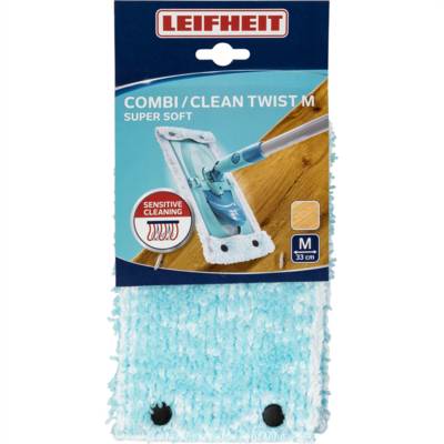 Housse Combi M Super Soft Spéciale sols délicats 33cm Bleu - LEIFHEIT