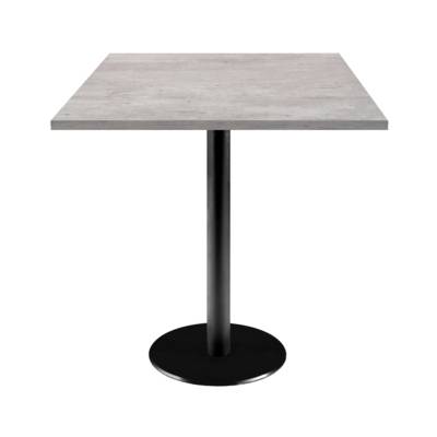 Table pied noir 70x70cm beton naturel - intérieur - RestooTab