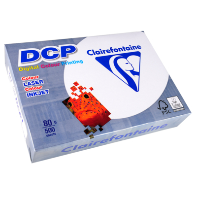 Ramette 500 Feuilles Papier DCP 80g A4 210x297 mm Certifié FSC Blanc - Clairefontaine