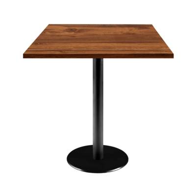 Table pied noir 70x70cm chene hunton - intérieur - RestooTab