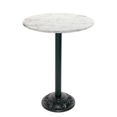 Mange-debout pied noir Ø70cm calacatta - intérieur - RestooTab