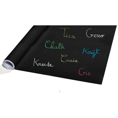 Tableau Adhésif Noir en Rouleau 60 cm x 200 cm pour Craie - JPC CREATIONS