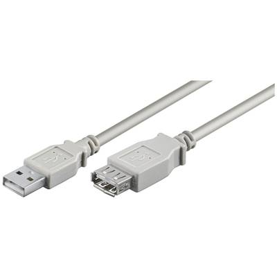 Câble Rallonge USB 2.0 Hi-Speed Type A Mâle - Femelle 1,8 m, Gris - GOOBAY