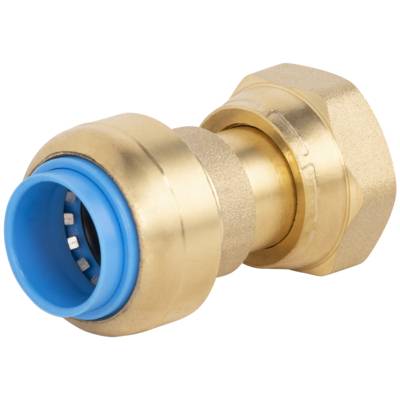 Raccord droit TOUTPUSH - femelle écrou libre 12 x 17 mm - Gedimat - NOYON ET THIEBAULT