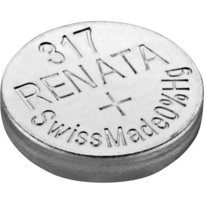 Pile bouton Silver Oxyde 317 / SR516 SW 0% Mercure 1,55V - RENATA