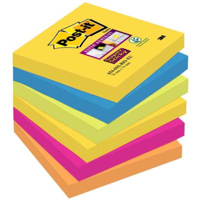Lot de 6 Blocs Notes repositionnables 76 x 76 mm Rio - Post-it