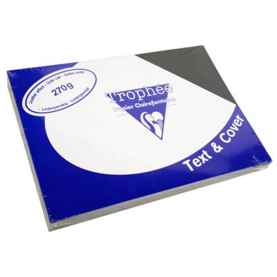 Lot de 100 Couvertures reliure Text&Cover Cuir 270g A4 210x297 mm Noir - CLAIREFONTAINE