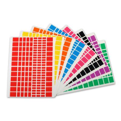 Pqt 10 F 160x216 mm de 1440 gommettes Rectangle Assorties - Apli-Agipa