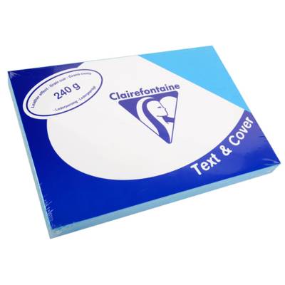 Paquet 100 Couvertures reliure Text&Cover 240g A4 210x297 mm Bleu lazulite - CLAIREFONTAINE