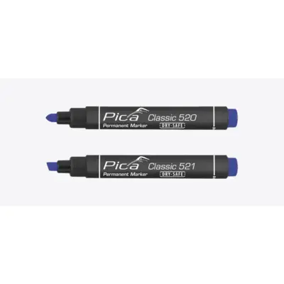 Marqueur permanent pointe biseauté bleu - PICA - 521/41