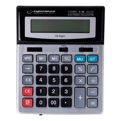 Calculatrice EULER de Bureau Solaire ECL103 - 12 Chiffres - ESPERANZA