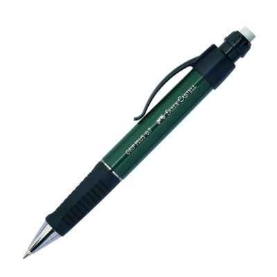 Porte-mine GRIP PLUS 1307 Diam 0,7 mm Vert métal - Faber-Castell