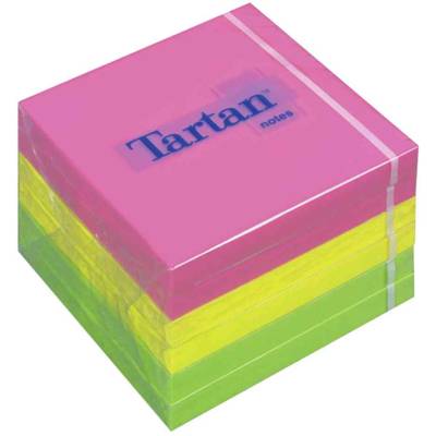 Bloc-notes Repositionnable 76 x 76 mm 400 Feuilles Assorties - Tartan
