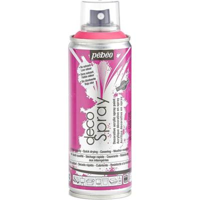 Aérosol 200ml Peinture DécoSpray ROSE FLUO - PÉBÉO