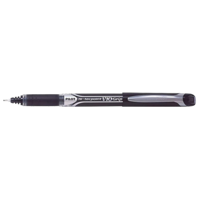 Stylo roller Hi-Tec V10 grip pointe aiguille noir - Pilot