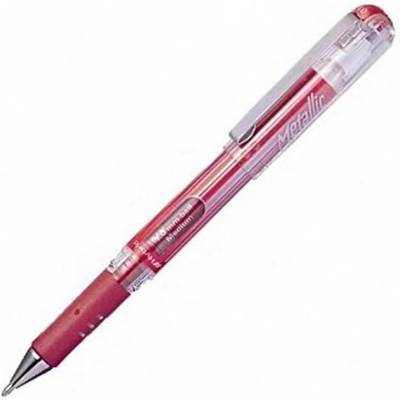 Roller encre gel métallique Hybrid Gel Grip DX, Rouge - PENTEL