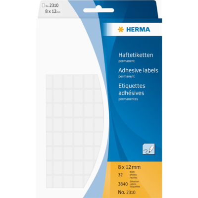 3840 Etiquettes multi-usage 8 x 12 mm, blanc - HERMA